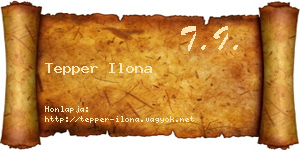 Tepper Ilona névjegykártya